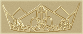embossed gold crown logo for The King's High Way Ministries